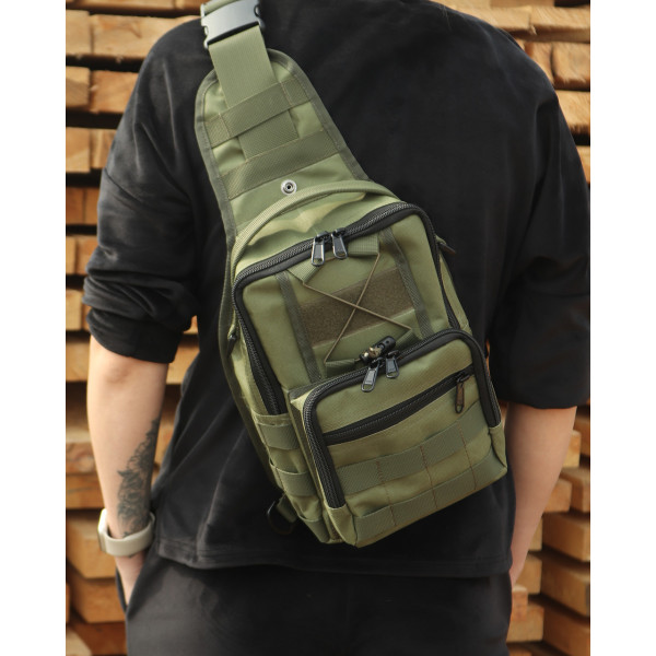 Тактична сумка-рюкзак через плече Sling Pack Хакі - якість та доступні ціни з Elitefor.com.ua